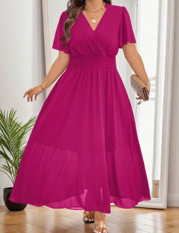 Rochie lunga SHEIN CURVE, roz