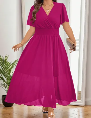 Rochie lunga SHEIN CURVE, roz