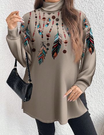 Bluza SHEIN CURVE, maro