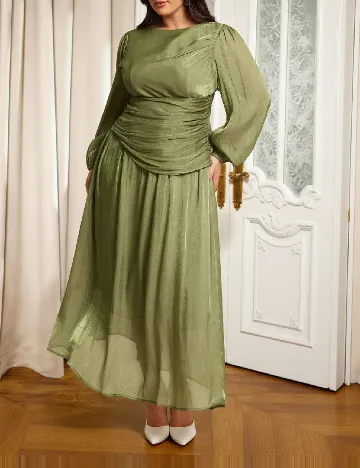 Rochie lunga SHEIN CURVE, verde