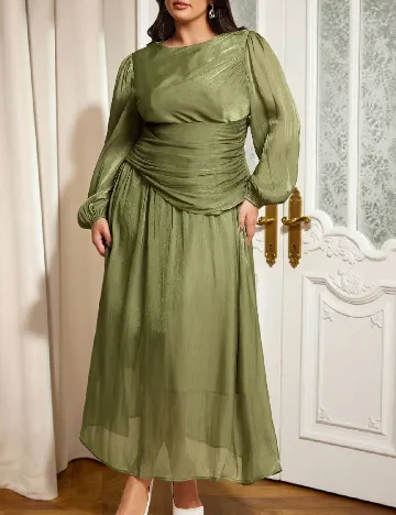 Rochie lunga SHEIN CURVE, verde