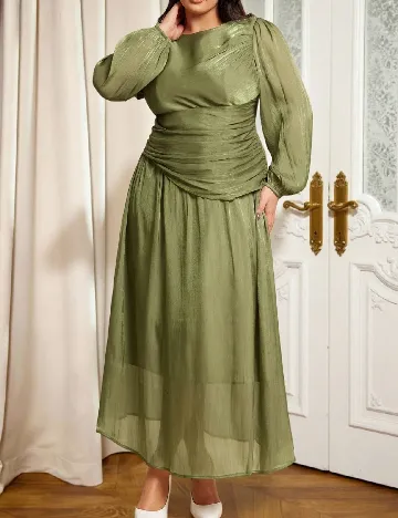 Rochie lunga SHEIN CURVE, verde