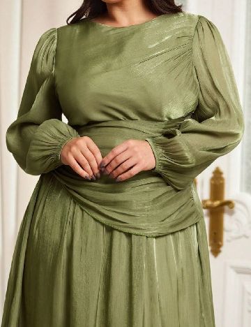 Rochie lunga SHEIN CURVE, verde