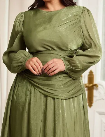 Rochie lunga SHEIN CURVE, verde