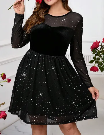 Rochie scurta SHEIN CURVE, negru