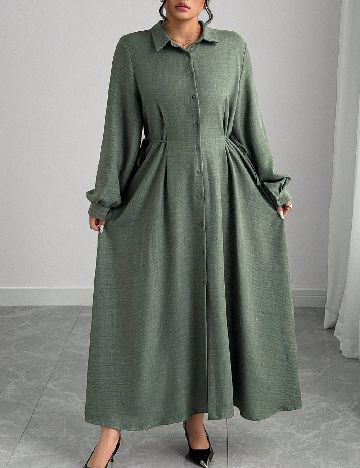 Rochie lunga SHEIN CURVE, verde