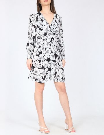 Rochie scurta River Island, alb/negru