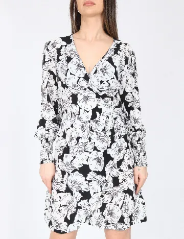 Rochie scurta River Island, alb/negru