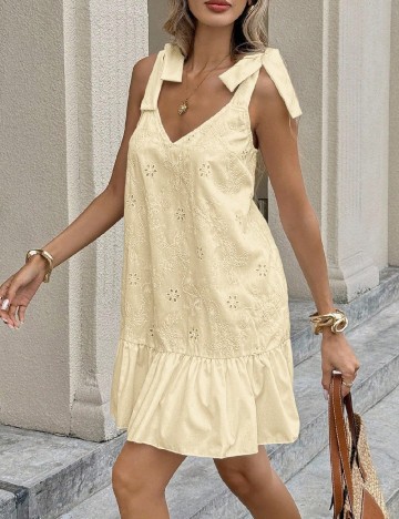 Rochie scurta SHEIN, crem