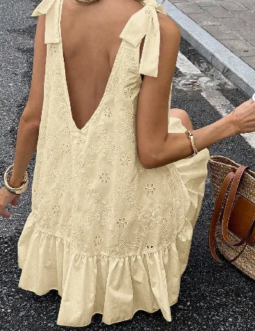 Rochie scurta SHEIN, crem