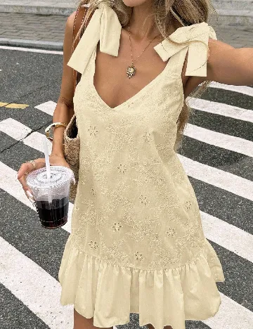 Rochie scurta SHEIN, crem