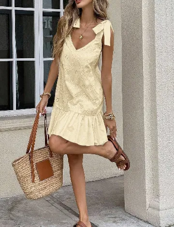 Rochie scurta SHEIN, crem