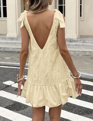 Rochie scurta SHEIN, crem