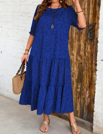 Rochie lunga SHEIN CURVE, albastru