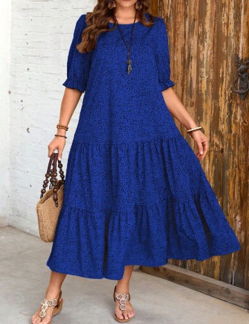 Rochie lunga SHEIN CURVE, albastru