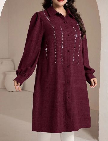 Camasa SHEIN CURVE, visiniu