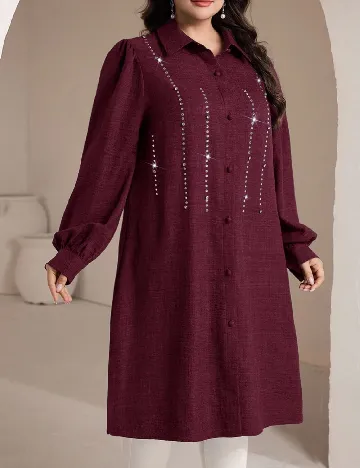 Camasa SHEIN CURVE, visiniu