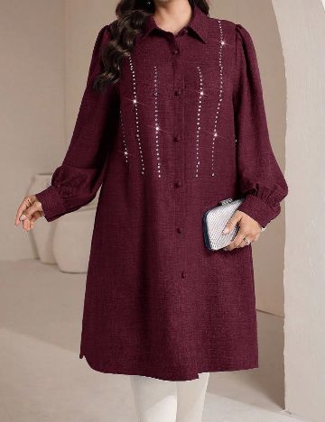 Camasa SHEIN CURVE, visiniu