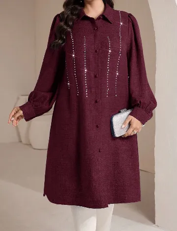 Camasa SHEIN CURVE, visiniu