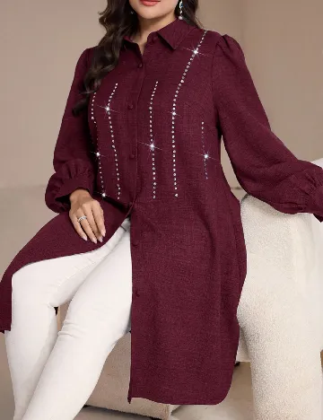 Camasa SHEIN CURVE, visiniu