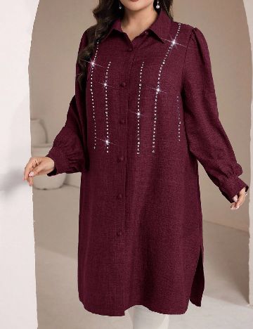 Camasa SHEIN CURVE, visiniu