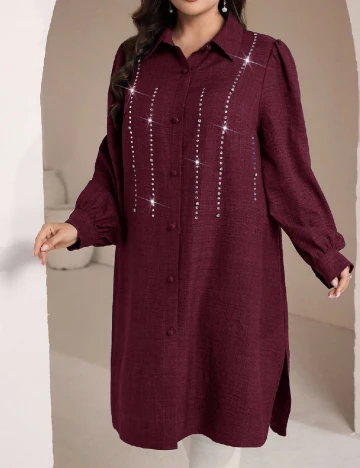 Camasa SHEIN CURVE, visiniu