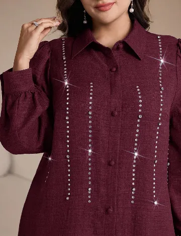 Camasa SHEIN CURVE, visiniu