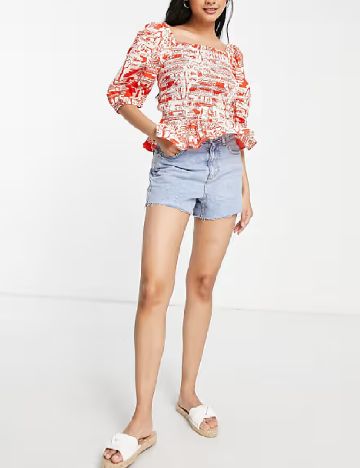 Bluza River Island, rosu/crem