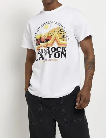 Tricou River Island, alb