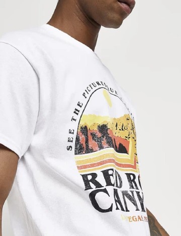 Tricou River Island, alb