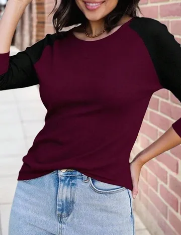 Bluza SHEIN CURVE, pruna