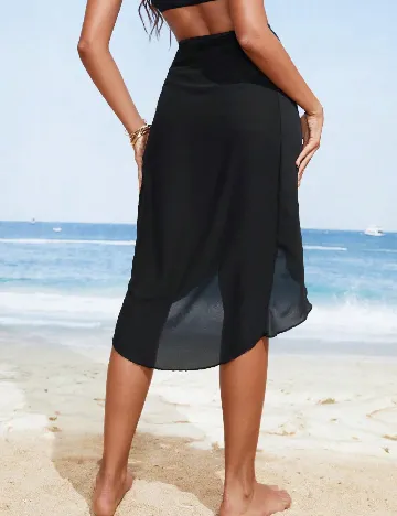 Fusta de plaja SHEIN, negru