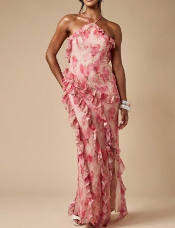 Rochie lunga Missguided, roz