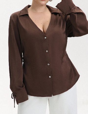 Camasa SHEIN CURVE, maro