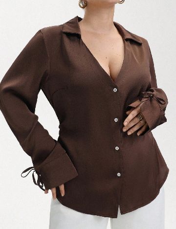 Camasa SHEIN CURVE, maro