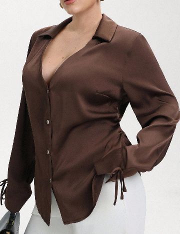 Camasa SHEIN CURVE, maro