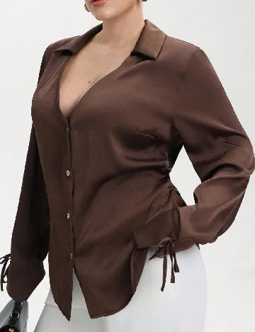 Camasa SHEIN CURVE, maro