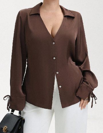 Camasa SHEIN CURVE, maro