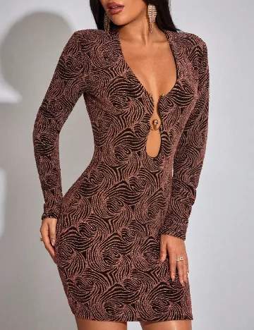 Rochie scurta SHEIN, maro