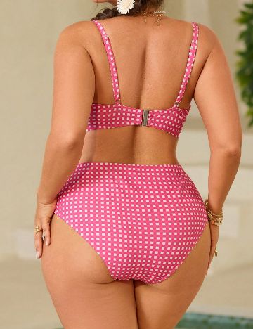 Costum de baie SHEIN CURVE, roz