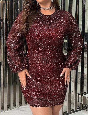 Rochie scurta SHEIN CURVE, rosu