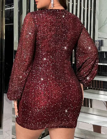 Rochie scurta SHEIN CURVE, rosu