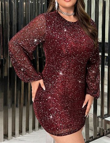 Rochie scurta SHEIN CURVE, rosu