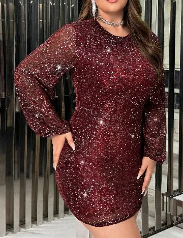 Rochie scurta SHEIN CURVE, rosu