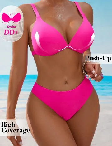 Costum de baie SHEIN, roz