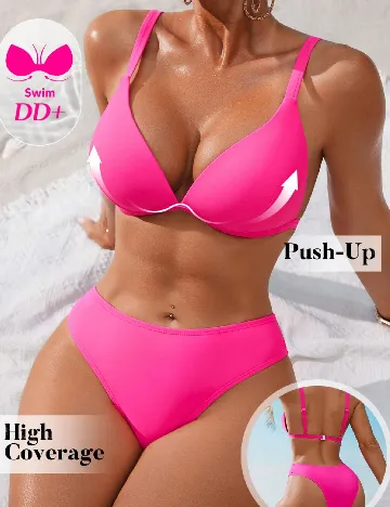 Costum de baie SHEIN, roz