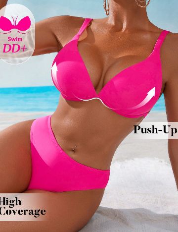 Costum de baie SHEIN, roz