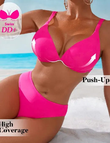 Costum de baie SHEIN, roz