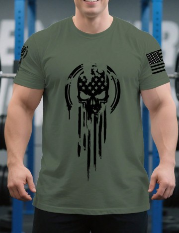 Tricou SHEIN Plus Size Men, verde