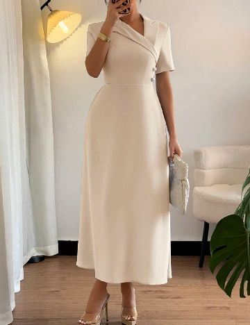 Rochie lunga SHEIN, crem